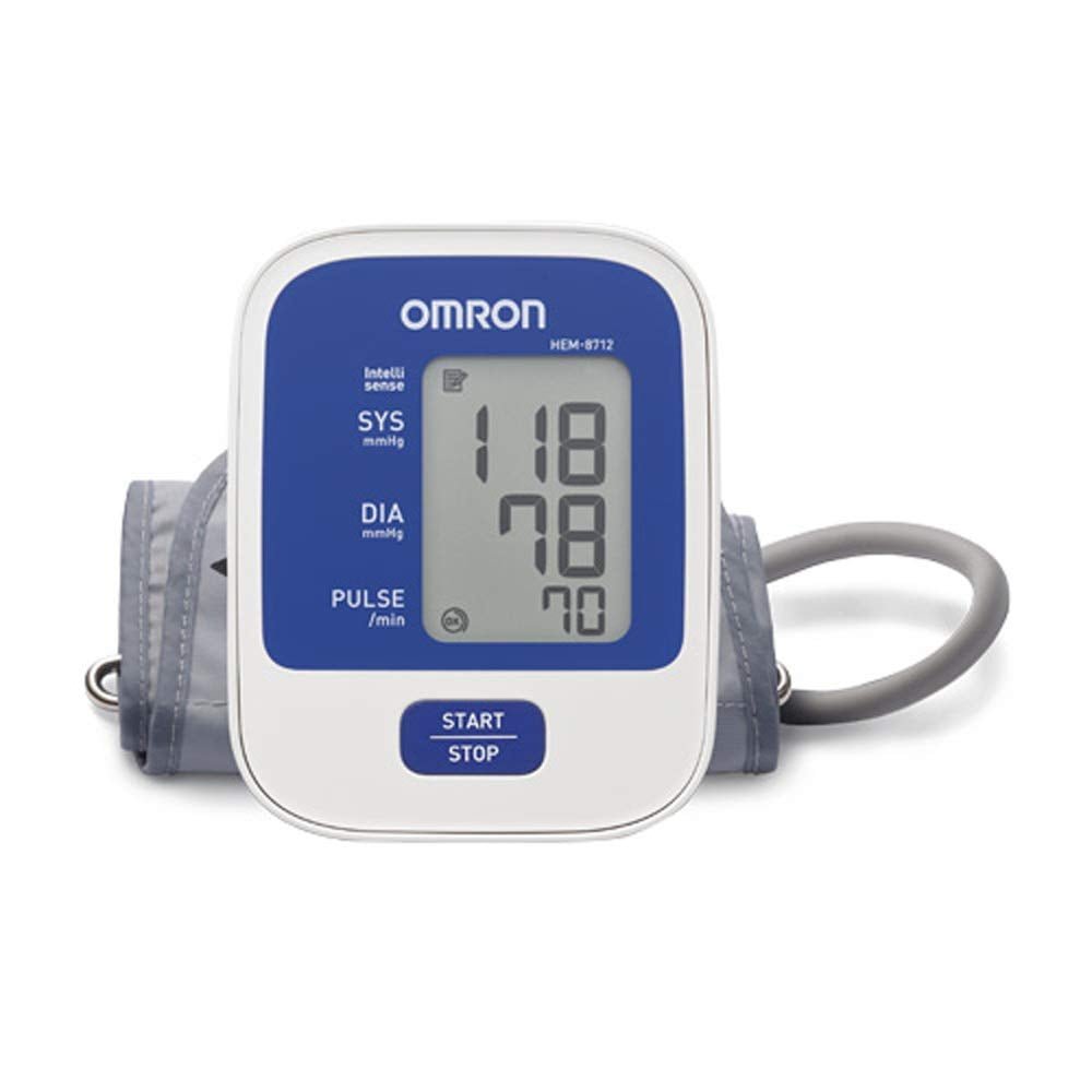 Omron HEM 8712 Automatic Blood Pressure Monitor (White and Blue)