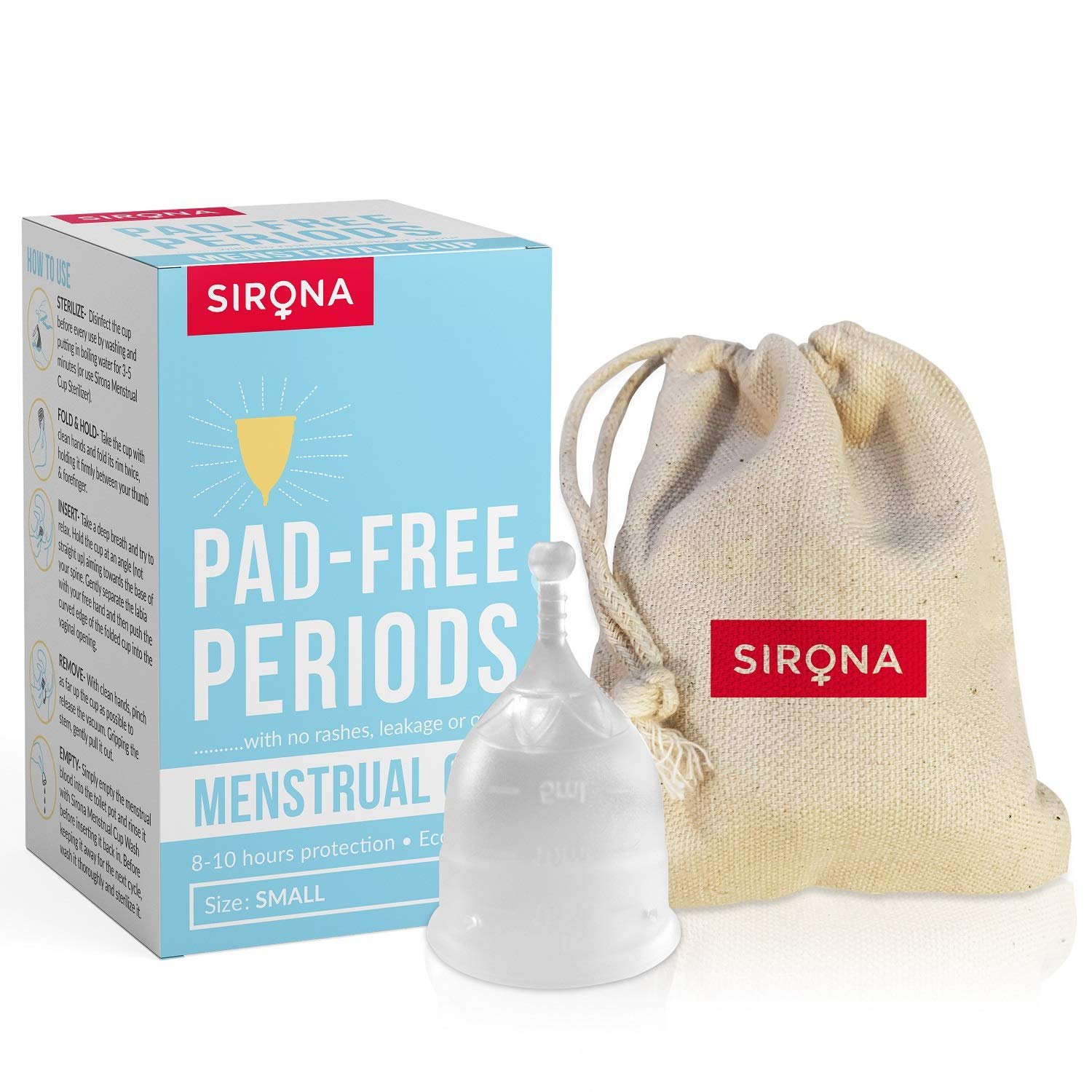 Sirona Reusable Menstrual Cup for Women Small