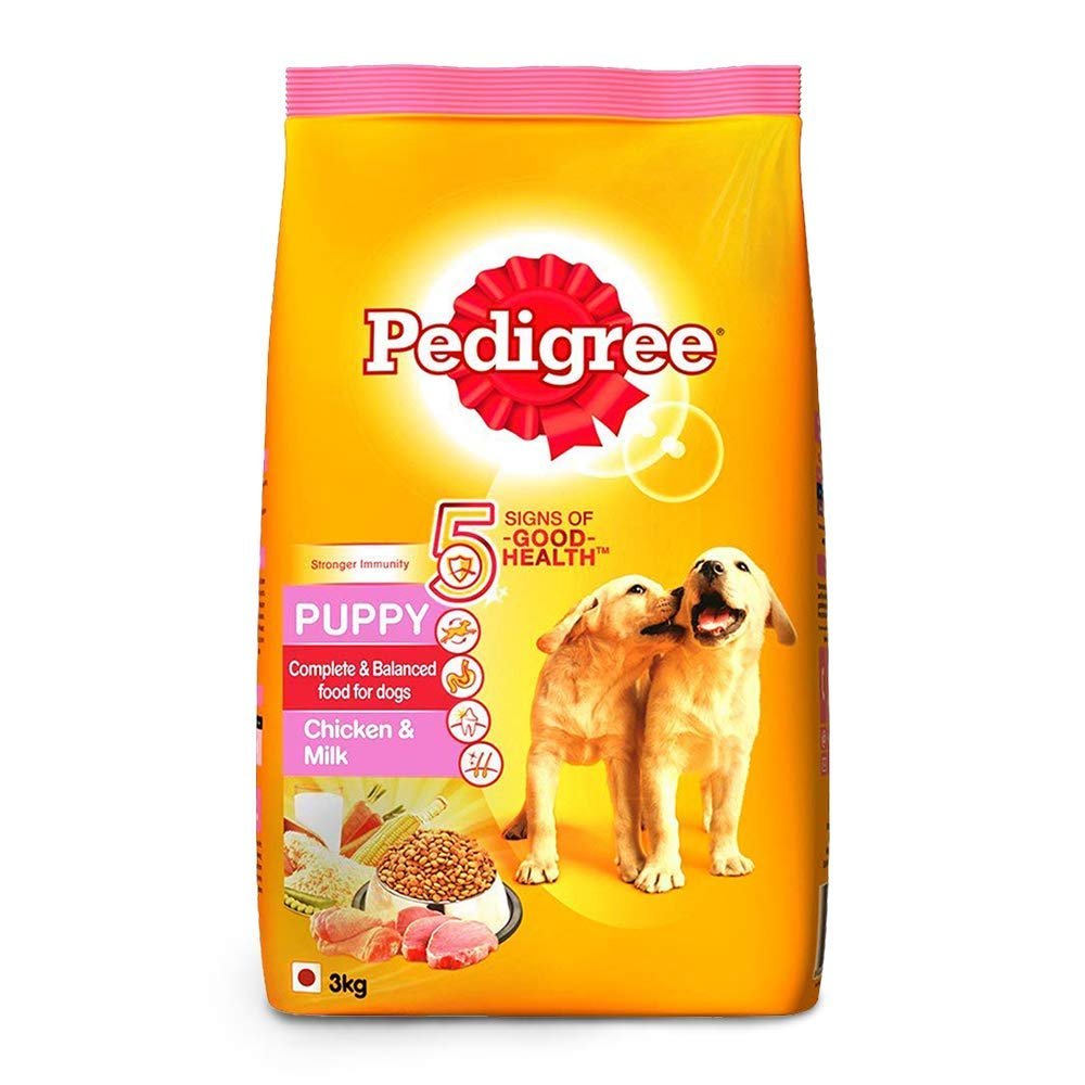 Pedigree Puppy Dry Dog Food, Chicken and Milk, 3kg Pack