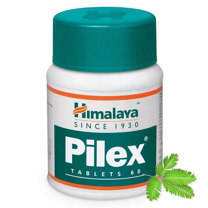 Himalaya Pilex Bottle Of 60 Tablets, made from herbals