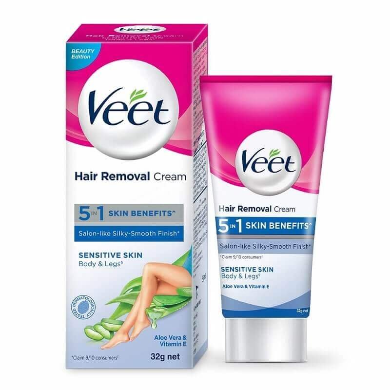 Veet 5 in 1 Skin Benefits Hair Removal Cream Sensitive Skin