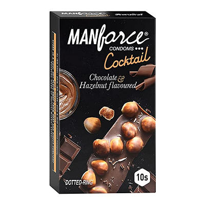 Manforce Chocolate & Hazelnut Dotted-Ring Cocktail Condom