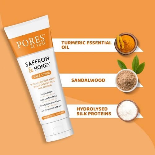 PORES SAFFRON & HONEY FACE SCRUB-100ml