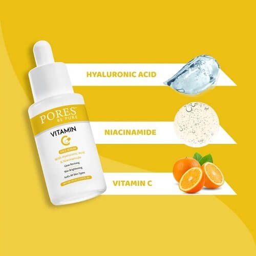 VITAMIN C FACE SERUM – With Hyaluronic Acid & Niacinamide -30ml