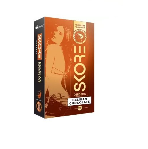 Skore Premium Flavour Condom Belgian Chocolate