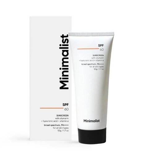 Minimalist Sunscreen Cream SPF 60 PA ++++ Acne Safe 50gm