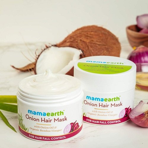 Mamaearth Onion Hair Mask With Onion Oil & Orgenic Bamboo Vinegar 200g