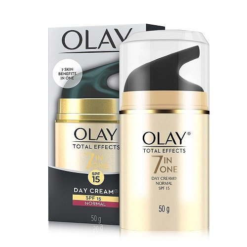 Olay Total Effects Day Cream With Vitamin B5, Niacinamide, Green Tea, Spf 15 Fights With Uv Protection For Normal, Dry, Oily & Combination Skin, 50 Gm