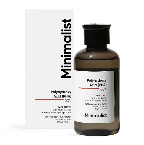 Minimalist polyhydroxy Acid (PHA) 3% Alcohol Free Face Toner, 150 ml