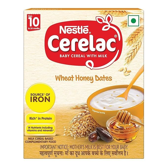 NESTLE CERELAC BABY CEREAL WITH MILK WHEAT HONEY DATES FROM 10 MONTHS 300G BAG-IN-BOX PACK