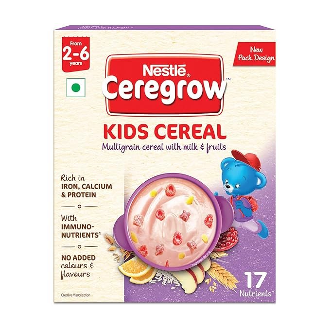 NESTLE CEREGROW GROWING UP MULTIGRAIN CEREAL WITH MILK & FRUITS - 300G